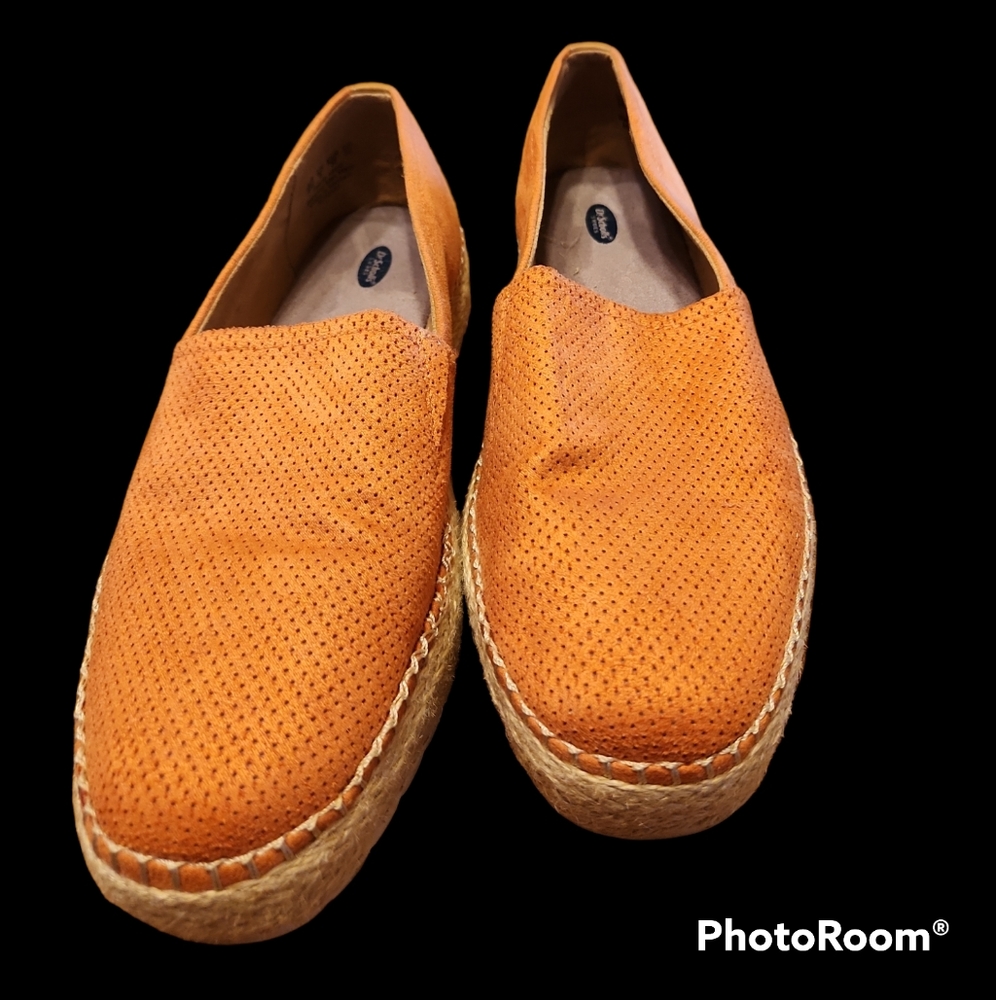 Dr. Scholl's Orange Perforated Espadrille Slip-Ons